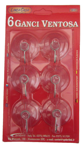 Ganci ventosa trasparenti - 6, a
